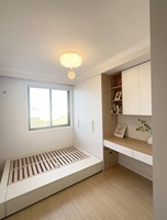 Armoire de chambre d'enfant, placard personnalisé pour enfants avec bureau et rangement, meubles en bois massif pour chambre de fille ou de garçon