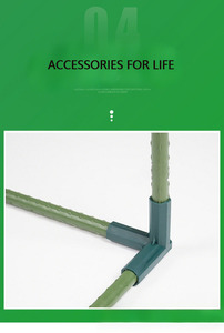 Soporte en ángulo recto para pérgola de jardín, junta de conexión de tubo de acero recubierto de plástico, accesorio para poste de trepada, verde, con asas resistentes - Product Image 5