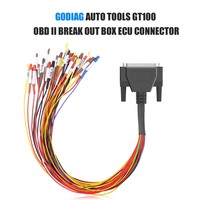 Cable Godiag OBD2-DB25 Negro, Escáner de Diagnóstico Universal de Plástico en Inglés para GT100, Analizador de Detección de Protocolo ECU Breakout