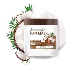 Vente en gros d'usine, 500g de produit naturel et biologique pour les soins des cheveux, masque capillaire hydratant et nourrissant à l'huile de noix de coco - Product Image 1
