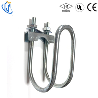 Collier de serrage en U UTT13 en acier galvanisé certifié CE FM pour tuyaux de 1 à 8 pouces, fixation latérale pour systèmes d'irrigation NFPA13