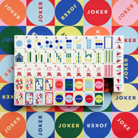Tuiles de Mahjong Américain Mod 160 en Acrylique, Personnalisées et Gravées, Motif Tortue et Crème, Dessinées à la Main, à Couche Unique, Produit d'Usine Directe, En Stock