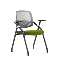 Chaise de formation au design moderne, en tissu, avec roulettes en PP, chaise de bureau en maille, pliable, réglable en hauteur, dossier ouvert