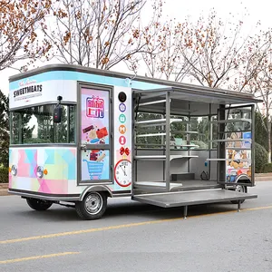 רחוב חטיף חשמלי אוטומטיות ציוד קפה מזון משאית חם כלב עגלות נייד מזון משאיות למכירה