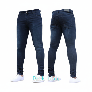 กางเกงยีนส์ผู้ชายแบบยืดทรงตรงสำหรับนักธุรกิจกางเกงยีนส์ลำลองไซส์ใหญ่พิเศษออกแบบได้ตามต้องการ2025 - Product Image 1