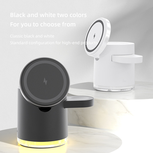 Bán tốt nhất có thể gập lại ánh sáng ban đêm phòng ngủ Trạm Sạc không dây 4-in-1 đồng hồ thông minh & iPhone 15 Pro max 10W đầu ra có thể gập lại Logo - Product Image 6