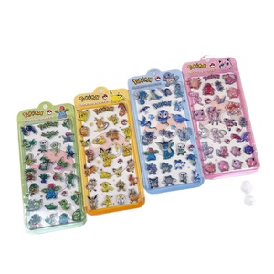 Autocollants 3D Pokémon en relief pour la décoration de carnets d'enfants, autocollants mignons en cristal pour coques de téléphone - Product Image 5
