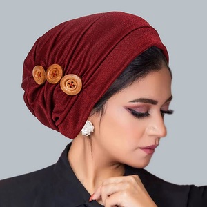 Gorras elásticas <span class=keywords><strong>para</strong></span> dormir <span class=keywords><strong>para</strong></span> mujer, nuevo diseño, gorro de <span class=keywords><strong>quimioterapia</strong></span>, turbante con volantes de poliéster con logotipo personalizado <span class=keywords><strong>para</strong></span> mujer - Product Image 3