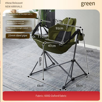 Fauteuil suspendu respirant en aluminium, chaise longue pliante moderne et légère pour le camping en extérieur
