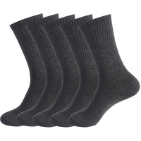 Chaussettes d'école blanches unies personnalisées Chaussettes de tennis unisexes bon marché Chaussettes confortables Fit