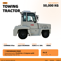 Tracteur de remorquage 50T CTD50 : Moteur Cummins, transmission automatique, barre de traction 45T, cabine climatisée.