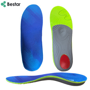 Semelles intérieures en PU avec logo personnalisé, absorption des chocs, amorti sportif, soutien de la voûte plantaire, orthopédiques pour basketball, football, soccer - Product Image 2