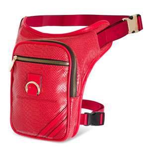 Logotipo personalizado Croc cuero en relieve señoras neón Rosa Sling cinturón cintura pierna bolsa moda monedero <span class=keywords><strong>riñonera</strong></span> para mujer - Product Image 3