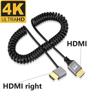 Câble HDMI 2.0 4K haute vitesse, Mini Micro HDMI vers HDMI mâle-mâle, rallonge en spirale pour TV - Product Image 4