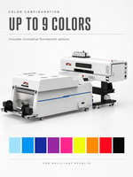 Mesin Printer DTF Digital Otomatis 2-Head XP600 30cm untuk Film PET, Mesin Cetak Kaos dengan Tinta Pigment, Garansi 1 Tahun, Baru