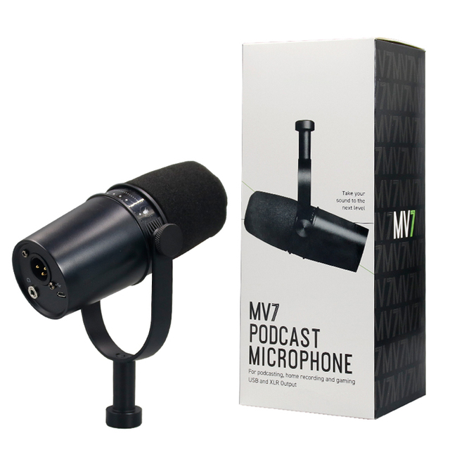 MV7 Studio USB XLR MV7 Dynamic Microphone Professional USB Computer MV7 Microphone for Streaming Gaming for Broadcast/Podcast