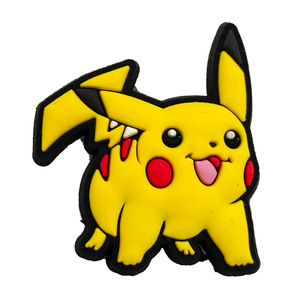 Charmes de chaussures en PVC souple, adorables personnages de dessins animés Pokemoned Pika Eevee, détachables, ornements pour sandales, accessoires, charmes de chaussures, cadeaux en gros - Product Image 4
