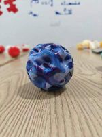 Jouet de balle rebondissante pour enfants - Balle solide en mousse PU hautement élastique, perforée, en forme de pierre lunaire, petite balle d'extérieur de 7 cm
