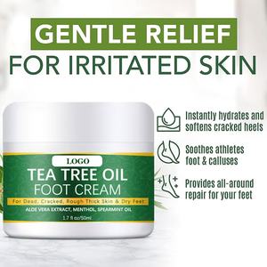 Crema para el Cuidado de los Pies al por Mayor de 50 ml con Aceite de Árbol de Té para Piel Seca, Agrietada, Áspera y Gruesa, Enriquecida con Aloe Vera - Product Image 3