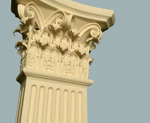 Estátua de Pilaster coríntio em mármore personalizada da China