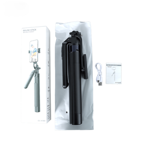 Palo de selfie retráctil de aleación de aluminio con disparador remoto inalámbrico desmontable y mini trípode para teléfono inteligente - Product Image 1