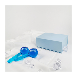 Boules d'eau pour le visage, outil personnalisé de soins du visage OEM, globe de glace et masseur, refroidissement, boule de glace bleue - Product Image 4