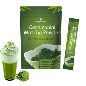 Aeglewell OEM/ODM Matcha Ceremonial en Polvo, Suplemento Natural Estimulante de Energía, Matcha en Polvo para Energía y <span class=keywords><strong>Metabolismo</strong></span> - Product Image 1