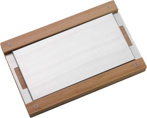 <span class=keywords><strong>Planche</strong></span> à découper en bambou 2 en 1 <span class=keywords><strong>avec</strong></span> <span class=keywords><strong>tiroir</strong></span> récupérateur de miettes en acier inoxydable pour la préparation des aliments en cuisine - Product Image 4