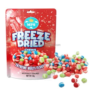 Wholesale Popular Freeze Dry Fruity Jelly Bean Sweets Snacks Freeze Rainbow Gummy Dry Candy Food Factory