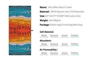 Towels Microfiber Printed Quick Dry Sand Free Beach Towel Customized Logo - Product Image 2