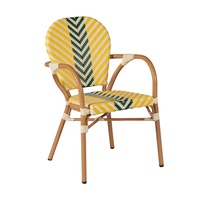 Chaises de bistrot françaises en rotin et aluminium, confortables et modernes, pour restaurant en plein air, style européen