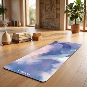 Tapis de yoga Sansd en daim lavable et caoutchouc naturel, ultra-fin, pliable, avec grip professionnel et impression personnalisée pour la vente en gros - Product Image 6