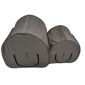 Gri Oxford bez kedi köpek <span class=keywords><strong>2</strong></span> 1 Pet çadır ev rahat uzay küçük hayvanlar oturma odası için dev fermuar katlanabilir oyun ve uyku - Product Image 5