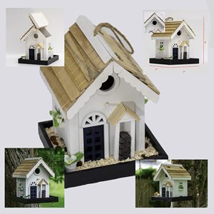 กล่องรังนกไม้ขายส่ง บ้านนกไม้ติดตั้งภายนอกสำหรับเพาะพันธุ์ - Product Image 4