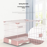 Usine directe monocouche Double tiroir grande Cage pour chien avec plateau en plastique Style Simple maison pour animaux de compagnie pour chats boîte emballage en gros
