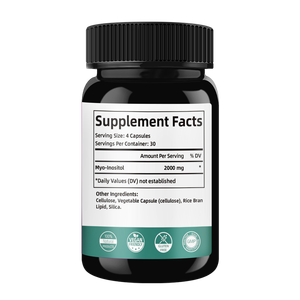 Fabricant de suppléments nutraceutiques Myo-Inositol 2000 mg, soutien à la santé reproductive, 120 capsules de Myo-Inositol - Product Image 4