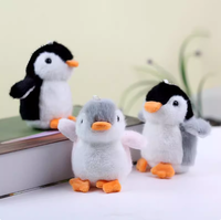 Kawaii pingouin en peluche porte-clés Mini doux peluche poupées sac suspendu accessoires mignon porte-clés jouet