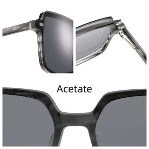 Haut de gamme mode rétro aimant lunettes de soleil Clip sur lunettes acétate polarisé optique cadres pince magnétique lunettes de soleil personnalisées - Product Image 4