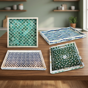 Bandejas Reutilizables de Grado Doméstico con Diseño Sólido, Ecológicas, Aptas para Lavavajillas y Microondas, Ideales para Catering, Desayuno, Almuerzo, Elegantes - Product Image 1