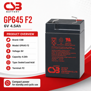 CSB F2 GP645 <span class=keywords><strong>6V</strong></span> <span class=keywords><strong>แบ</strong></span><span class=keywords><strong>ต</strong></span>เตอรี่<span class=keywords><strong>ต</strong></span>ะกั่วกรดปิดผนึก4.5Ah <span class=keywords><strong>แบ</strong></span>บชาร์จไฟได้สำหรับระบบเ<span class=keywords><strong>ต</strong></span>ือนระบบไฟฉุกเฉิน - Product Image 6