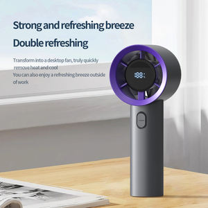 Hxtc88 Travel unico logo nero personalizzato regalo aria refrigeratore elettrico ricaricabile portatile portatile portatile potere a mano piccolo ventilatore - Product Image 4