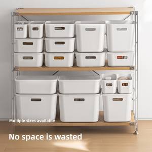 LANZYLO ODM ארגונית מלבן פלסטיק סל אחסון ניתן לערום לשימוש בחדר אמבטיה, מטבח, שולחן עבודה ושימוש קוסמטי-יפני סִגְנוֹן - Product Image 6