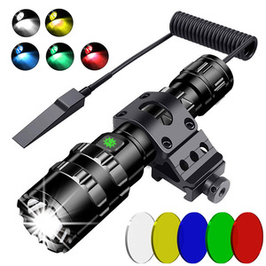 Kit de Linterna LED Multicolor de Aleación de Aluminio Resistente al Agua para Exteriores, 5 Modos de Luz, Batería Recargable y Control Remoto - Product Image 2