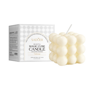 Bougie parfumée en forme de cube, bougie d'anniversaire colorée, décoration parfumée pour chambre à coucher, pour fête et célébration - Product Image 5