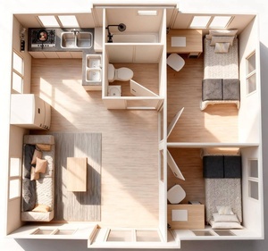 Casa Rodante Portátil <span class=keywords><strong>de</strong></span> 20 pies/30 pies, Unidad <span class=keywords><strong>de</strong></span> Dormir Plegable para Campamentos al Aire Libre, Alojamiento en Complejos Turísticos, Casa Móvil - Product Image 6