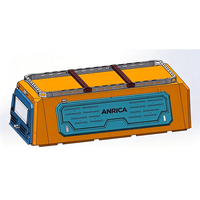 Coque de camping-car pour camion en alliage d'aluminium durable avec trois portes pour camions de taille standard et de taille moyenne 4x4 Overlanding