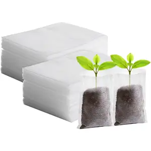 Sacos de cultivo de berçário biodegradáveis em tecido não tecido, sementes de plantas baratas e ecológicas, permeabilidade ao ar e vegetais, preservam a umidade