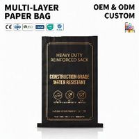 Sac en papier multicouche résistant à l'eau de qualité industrielle renforcé, personnalisable OEM/ODM