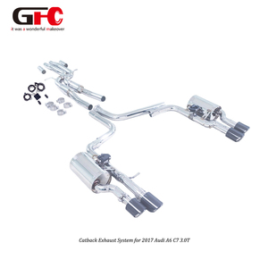 Système d'échappement Catback Valvetronic pour Audi <span class=keywords><strong>A6</strong></span> A7 3.0T <span class=keywords><strong>C7</strong></span> C6 GFC 2012-2021, pour un son de voiture sport - Product Image 1