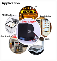 Impresora Térmica de Tickets para Kiosco con Panel de 80mm y Cortador Automático HOP-EM80A Compatible con Win, Android, iOS, Linux, 203DPI